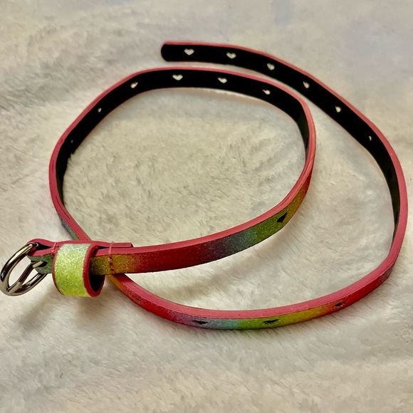 Target Girls Rainbow and Hearts 29” Belt - Picture 2 of 11